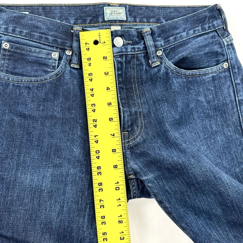 J Crew 484 Jeans Mens 31x30 Blue Dark Wash Slim Denim Cotton Mid Rise